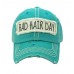Bad Hair Day High Ponytail Bun Ponycap Hat Cap Black Pink Beige Turquoise Blue  eb-76348728